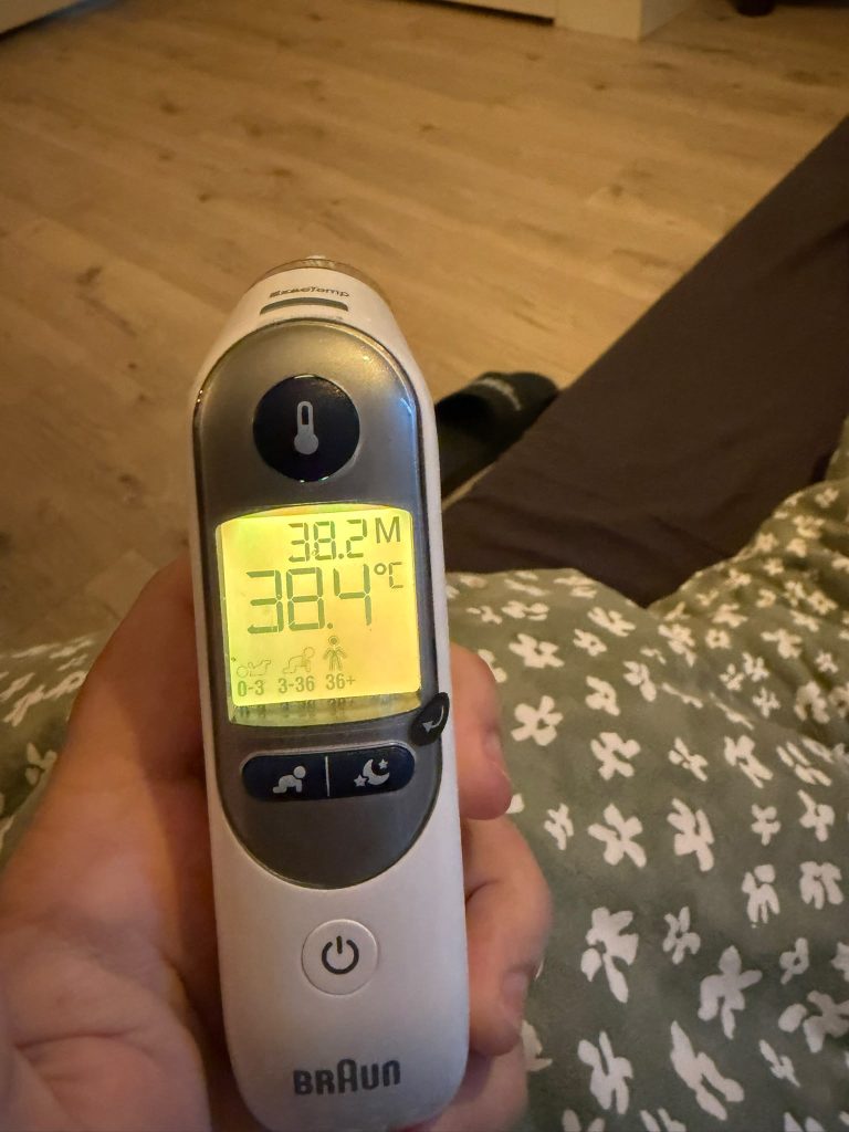 Koorts: 38,4 graden